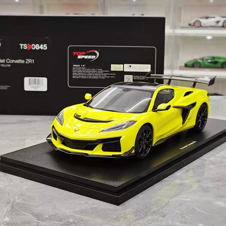 [Top Speed] 1:18 Chevrolet 2025 Corvette ZR1 geel modelauto Hars