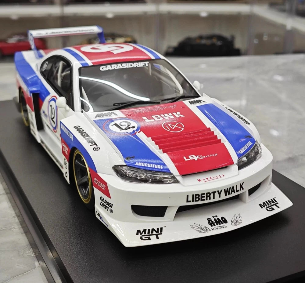 [Top Speed] 1:18 Nissan 2002 Silvia S15 LB-Super Silhouette GARASIDRIFT x LBWK voiture miniature Resin