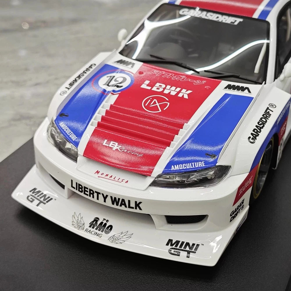 [Top Speed] 1:18 Nissan 2002 Silvia S15 LB-Super Silhouette GARASIDRIFT x LBWK voiture miniature Resin