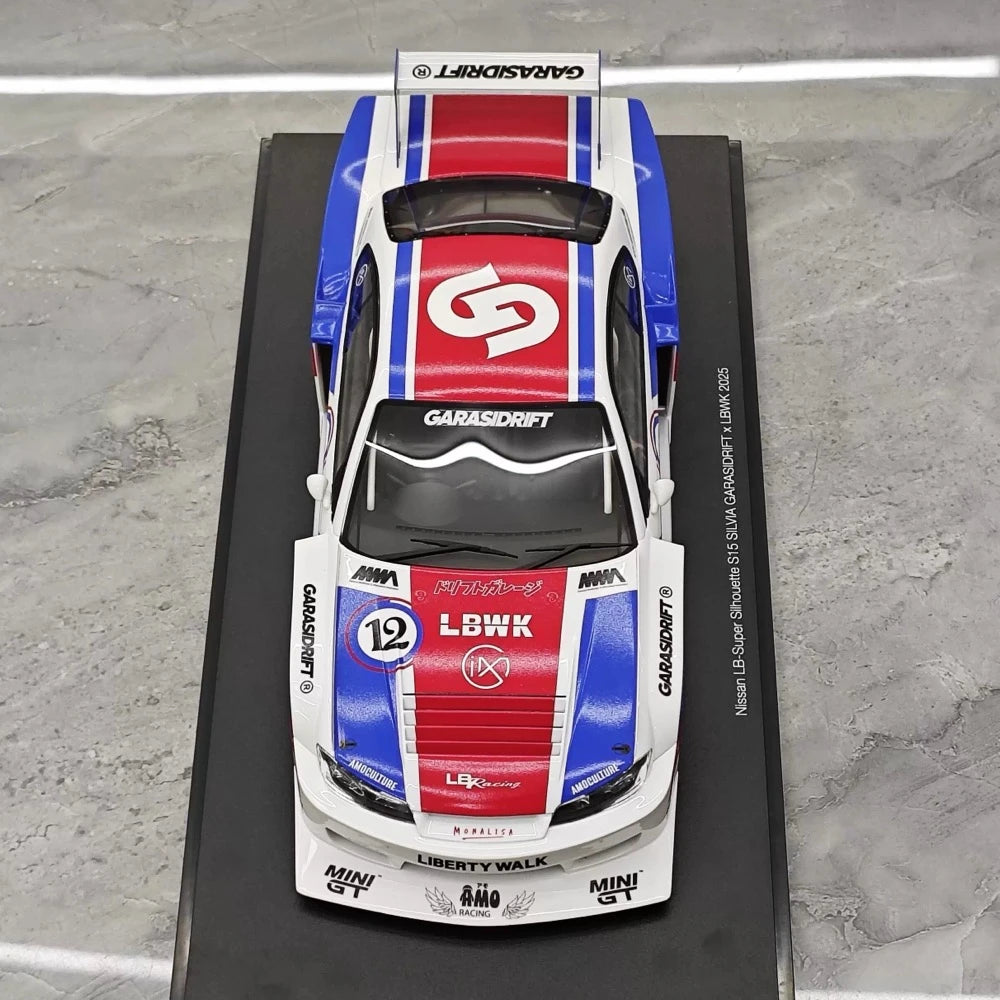 [Top Speed] 1:18 Nissan 2002 Silvia S15 LB-Super Silhouette GARASIDRIFT x LBWK voiture miniature Resin