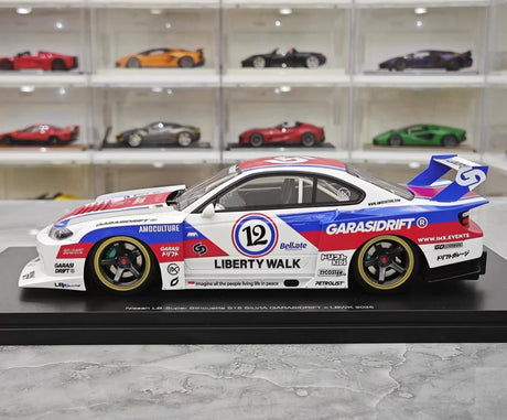 [Top Speed] 1:18 Nissan 2002 Silvia S15 LB-Super Silhouette GARASIDRIFT x LBWK Model Car Resin