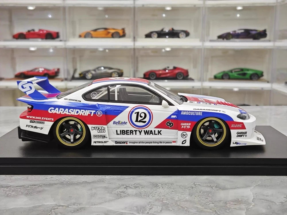 [Top Speed] 1:18 Nissan 2002 Silvia S15 LB-Super Silhouette GARASIDRIFT x LBWK voiture miniature Resin