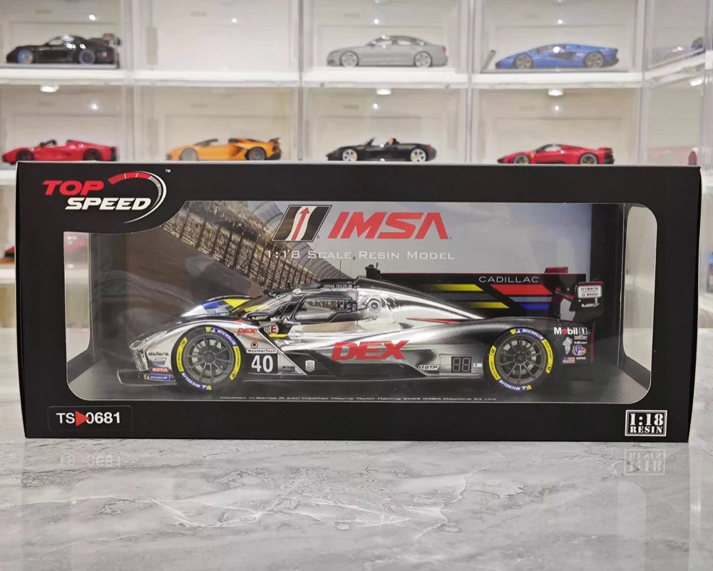 [Topspeed] 1:18 Cadillac 2025 V-Series.R #40 Daytona 24 Hours Model Car Resin / Closed Body
