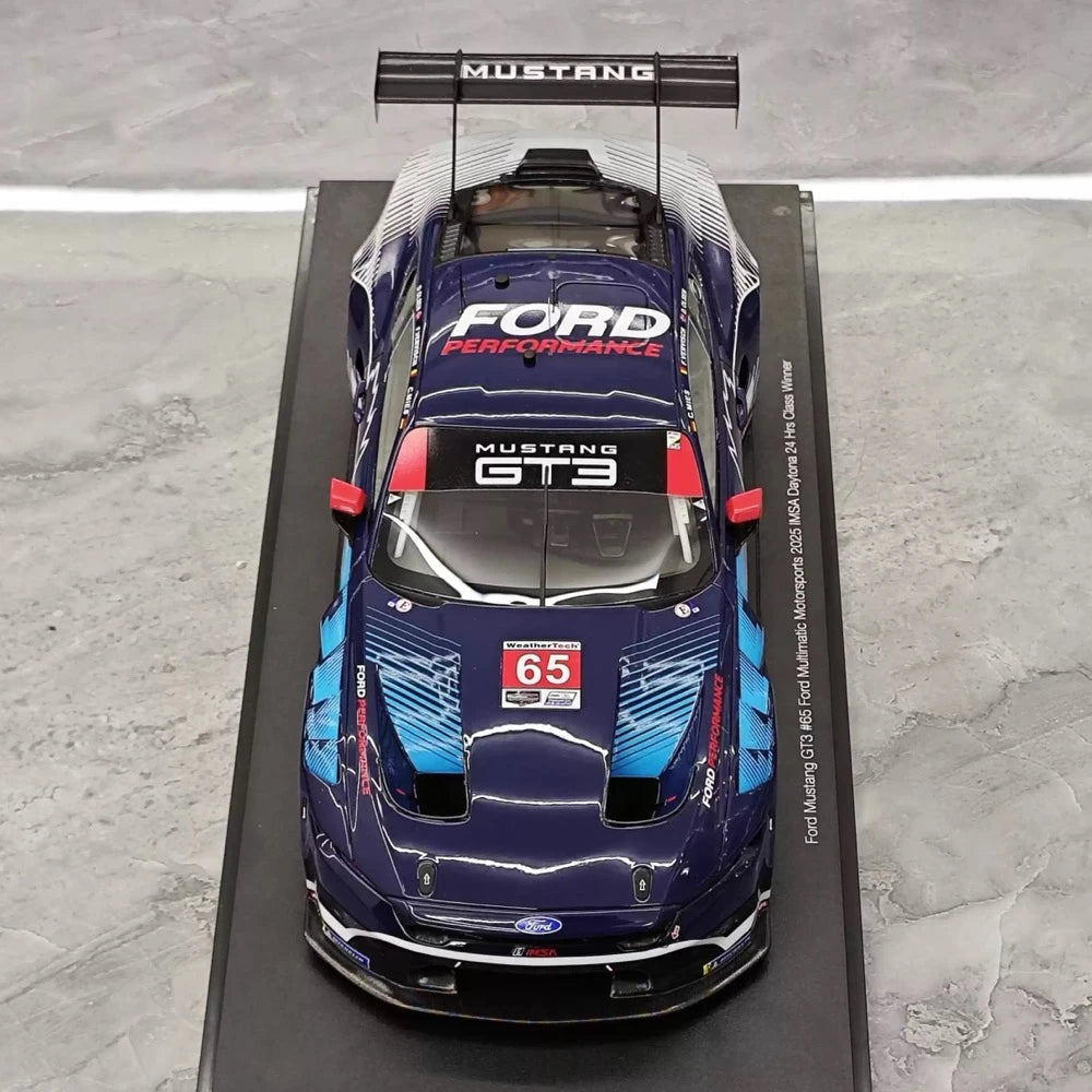 [Topspeed] 1:18 Ford 2025 Mustang GT3 #65 WINNER IMSA GTD Pro Daytona 24hrs voiture miniature Resin / Closed Body