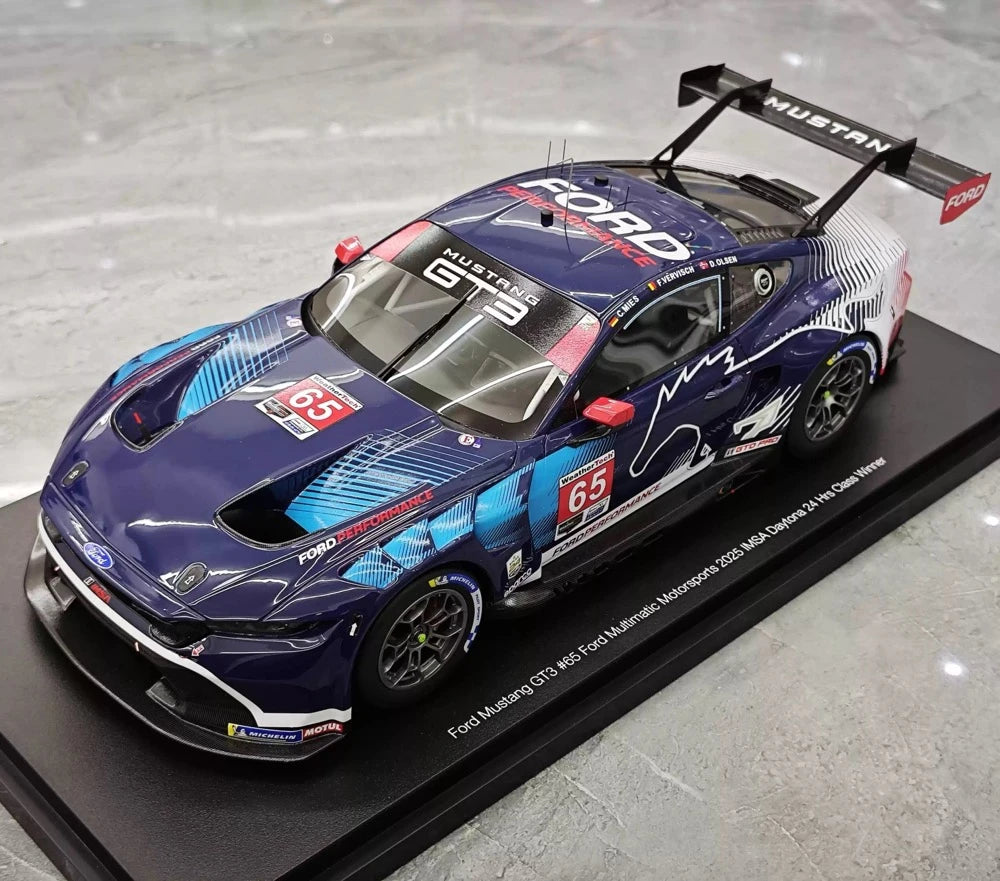 [Topspeed] 1:18 Ford 2025 Mustang GT3 #65 WINNER IMSA GTD Pro Daytona 24hrs Model Car Resin / Closed Body
