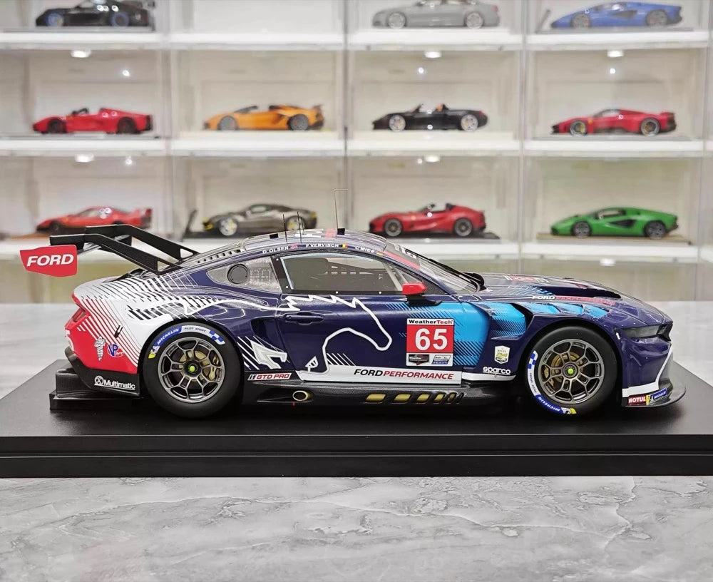 [Topspeed] 1:18 Ford 2025 Mustang GT3 #65 WINNER IMSA GTD Pro Daytona 24hrs Model Car Resin / Closed Body