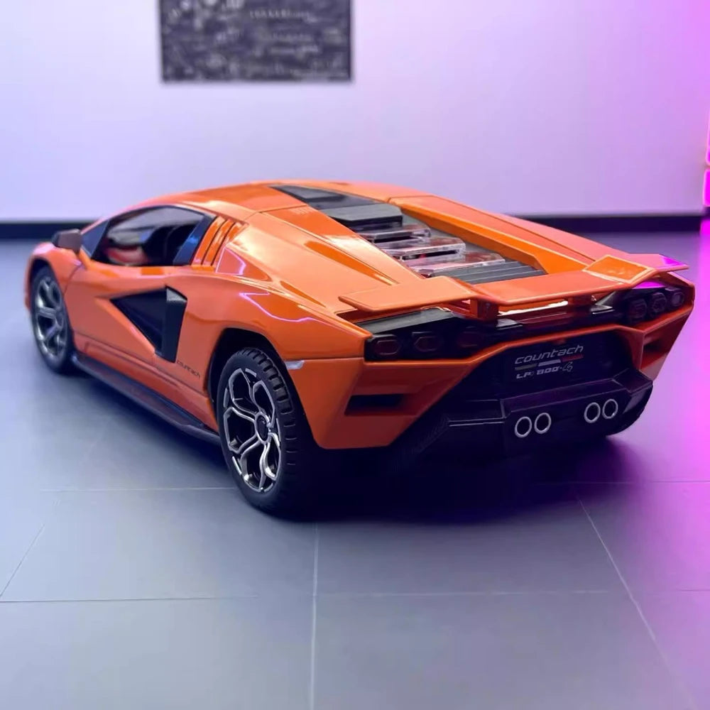 [TOY] 1:24 Lamborghini 2022 Countach LPI800-4 Orange Model Car Die-Cast