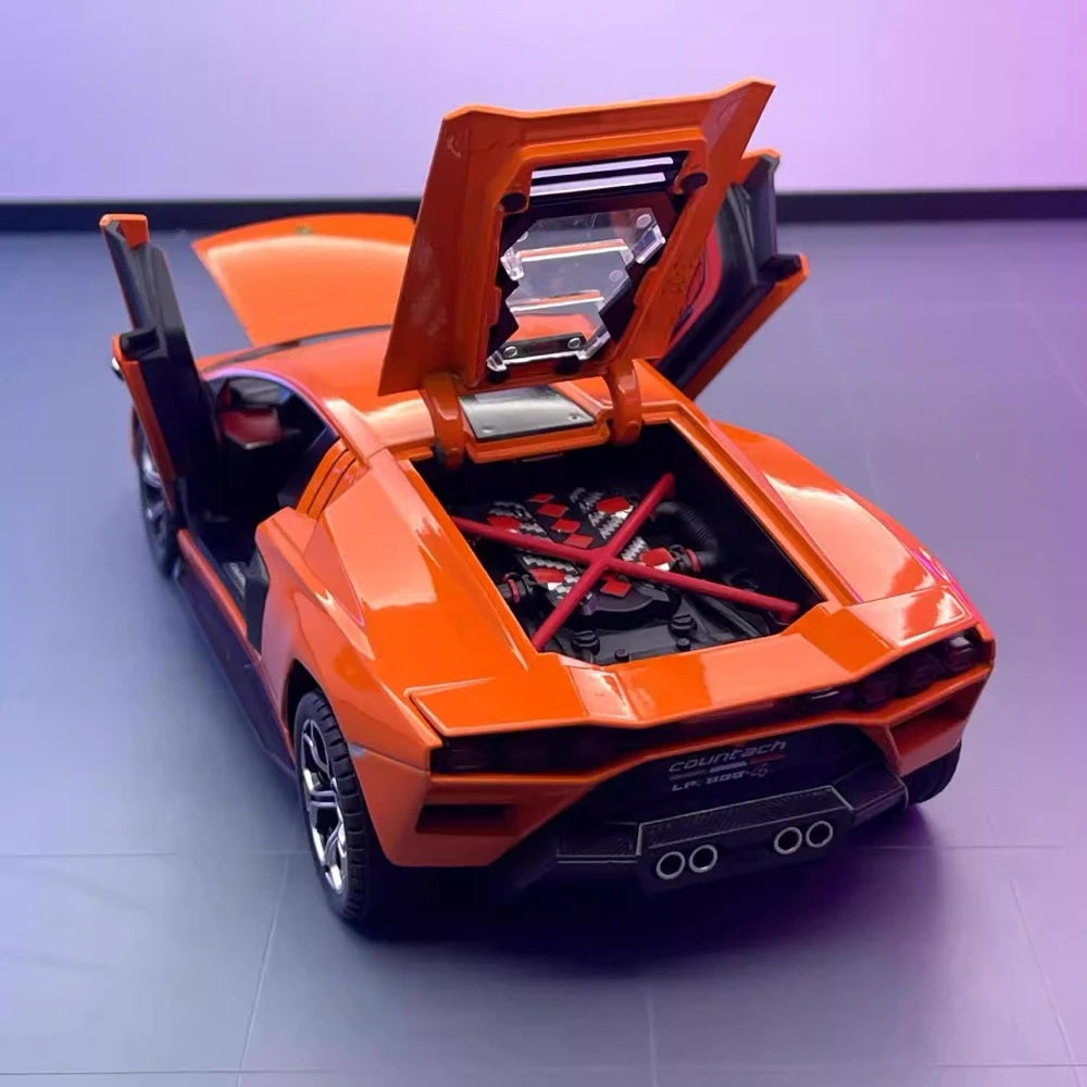 [TOY] 1:24 Lamborghini 2022 Countach LPI800-4 Orange Model Car Die-Cast