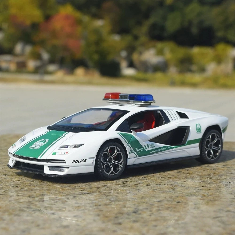 [TOY] 1:24 Lamborghini 2022 Countach LPI800-4 Police Model Car Die-Cast