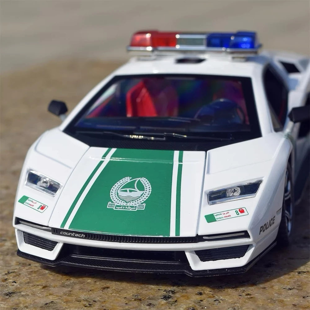 [TOY] 1:24 Lamborghini 2022 Countach LPI800-4 Police Model Car Die-Cast
