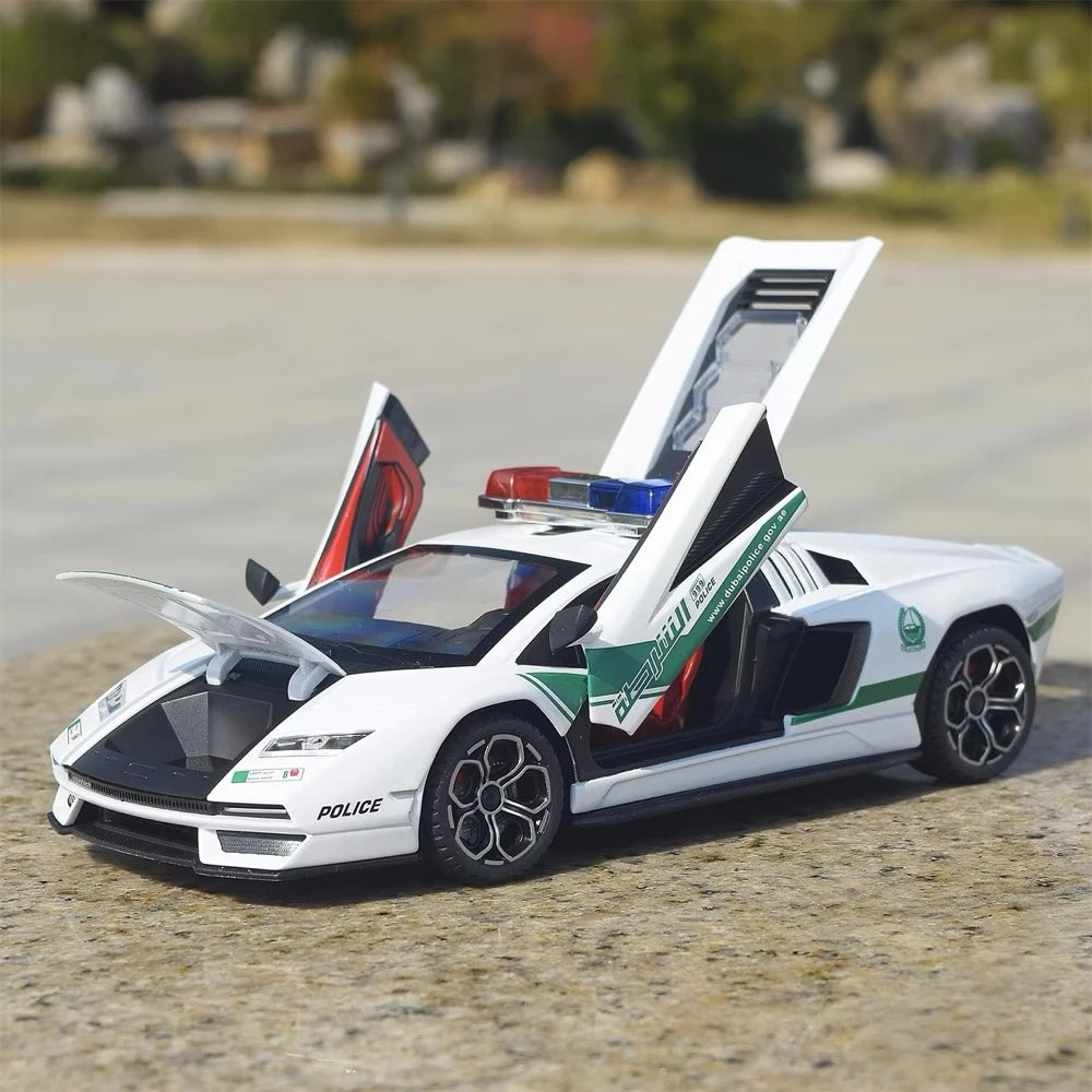 [TOY] 1:24 Lamborghini 2022 Countach LPI800-4 Police Model Car Die-Cast