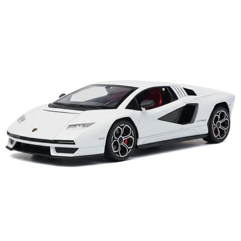 [TOY] 1:24 Lamborghini 2022 Countach LPI800-4 White Model Car Die-Cast
