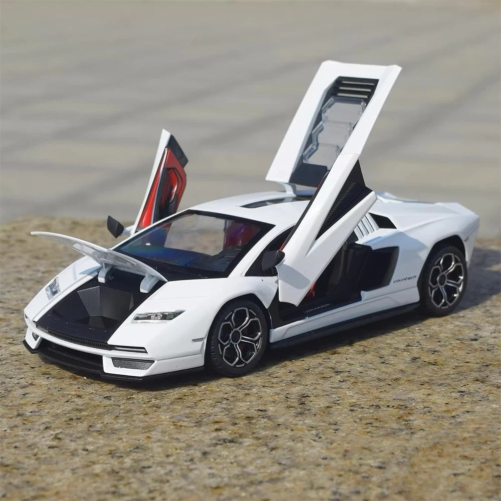 [TOY] 1:24 Lamborghini 2022 Countach LPI800-4 White Model Car Die-Cast