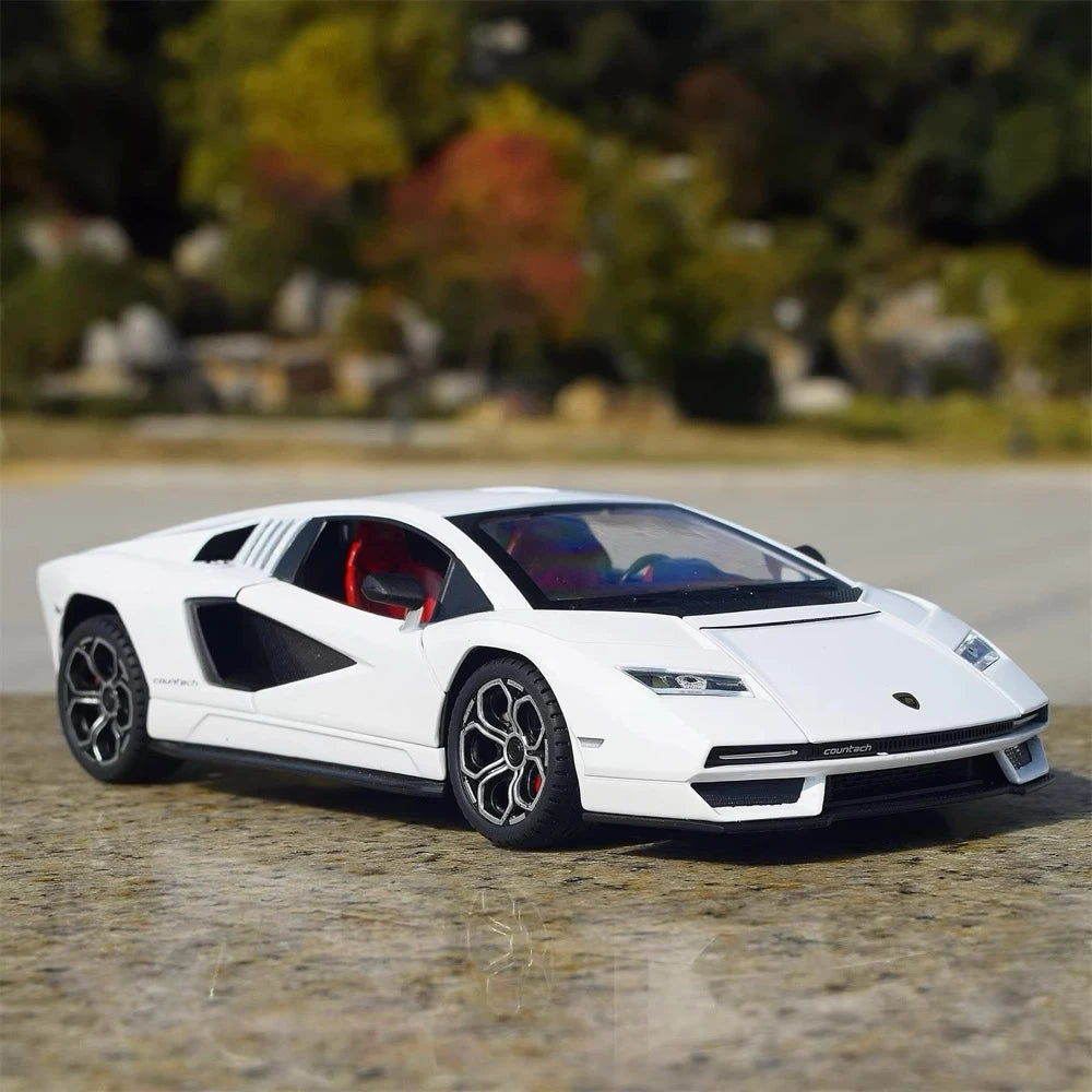 [TOY] 1:24 Lamborghini 2022 Countach LPI800-4 White Model Car Die-Cast