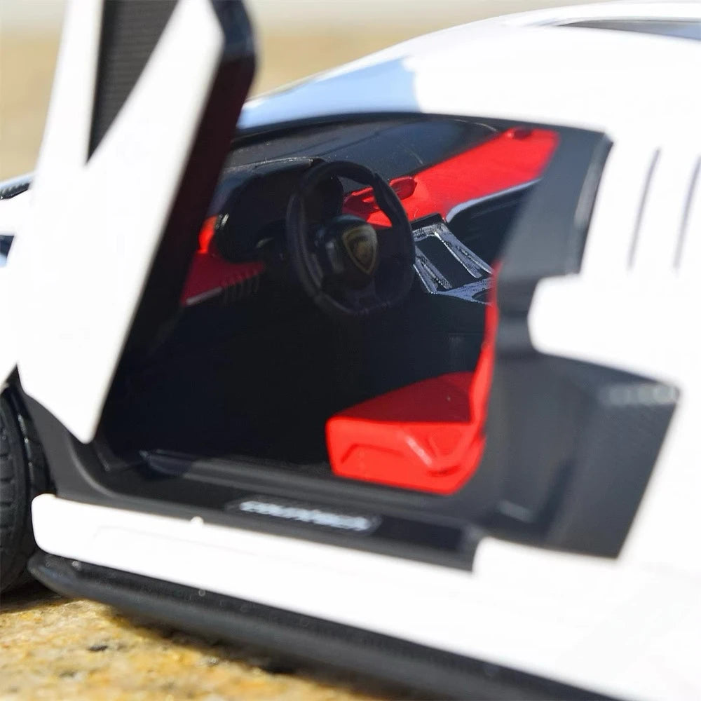 [TOY] 1:24 Lamborghini 2022 Countach LPI800-4 White Model Car Die-Cast