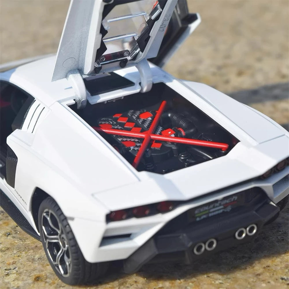 [TOY] 1:24 Lamborghini 2022 Countach LPI800-4 White Model Car Die-Cast