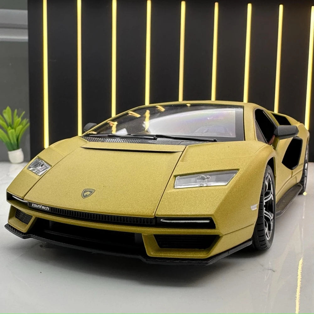 [TOY] 1:24 Lamborghini 2022 Countach LPI800-4 Yellow Model Car Die-Cast
