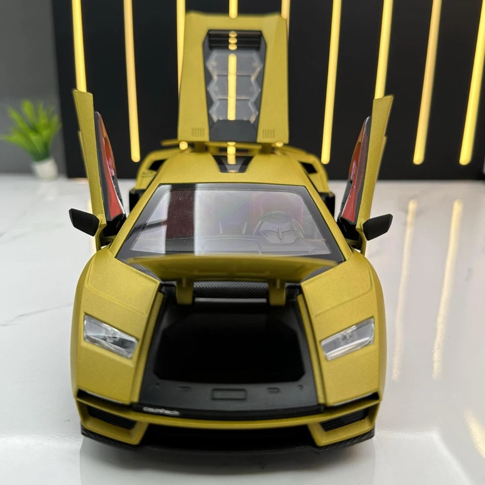[TOY] 1:24 Lamborghini 2022 Countach LPI800-4 Yellow Model Car Die-Cast