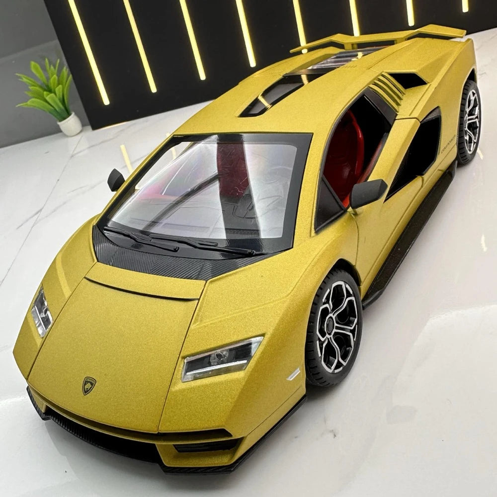 [TOY] 1:24 Lamborghini 2022 Countach LPI800-4 Yellow Model Car Die-Cast