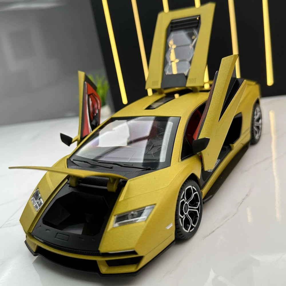 [TOY] 1:24 Lamborghini 2022 Countach LPI800-4 Yellow Model Car Die-Cast