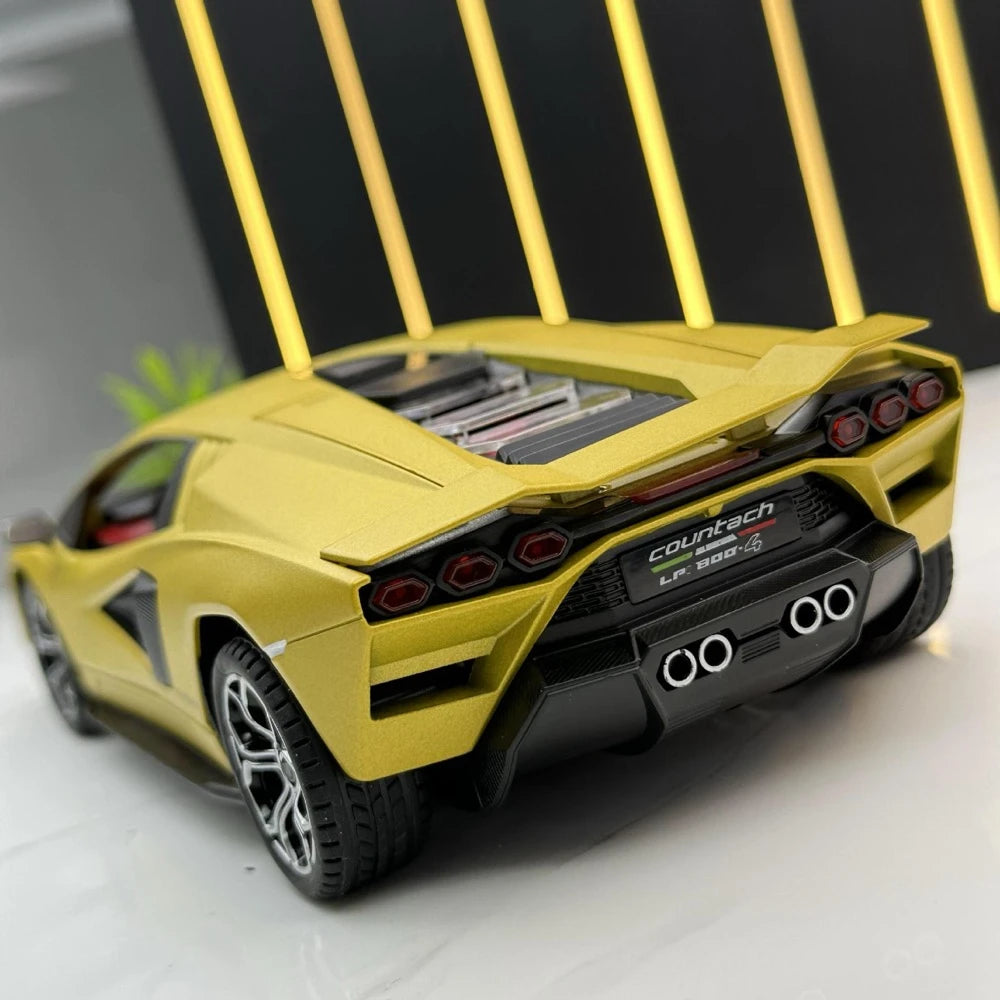 [TOY] 1:24 Lamborghini 2022 Countach LPI800-4 Yellow Model Car Die-Cast