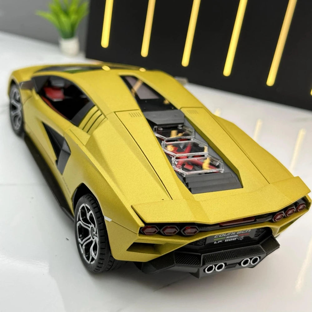 [TOY] 1:24 Lamborghini 2022 Countach LPI800-4 Yellow Model Car Die-Cast
