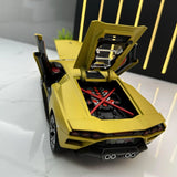 [TOY] 1:24 Lamborghini 2022 Countach LPI800-4 Yellow Model Car Die-Cast