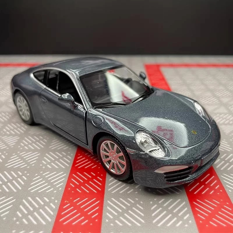[TOY] 1:36 Porsche 2011 911 Carrera S Gray Model Car Die-Cast
