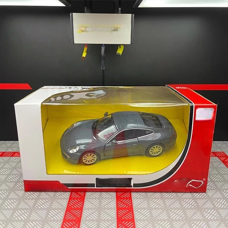 [TOY] 1:36 Porsche 2011 911 Carrera S Gray Model Car Die-Cast