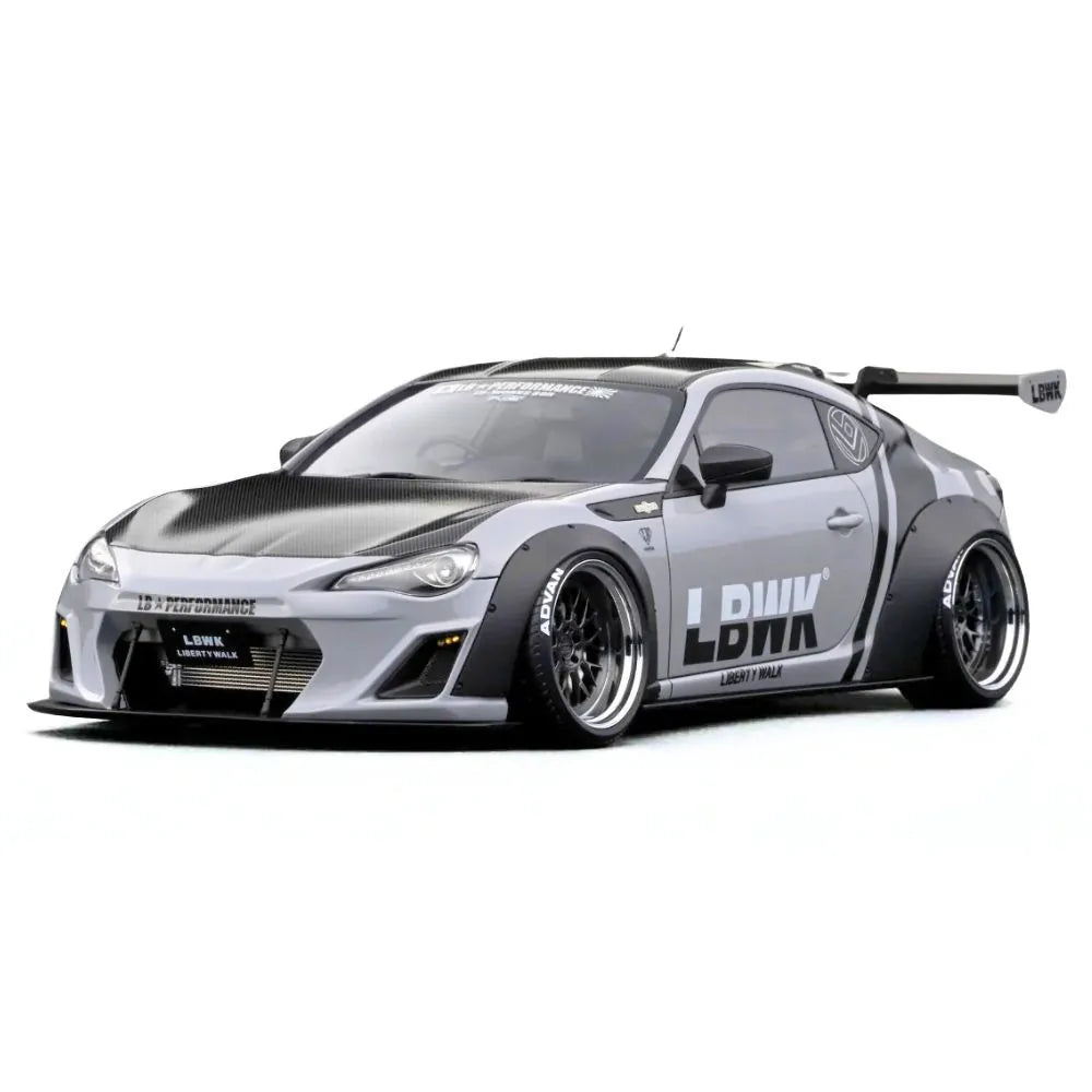 1:18 Toyota 2012 86/Subaru BRZ LBWK Gray Die Cast Model Car