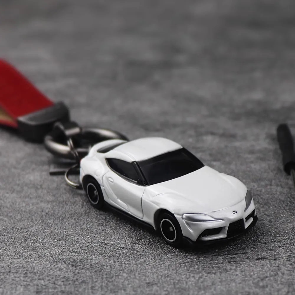 Toyota GR Supra 화이트 Keychain 1:64 모형 자동차 Keychain