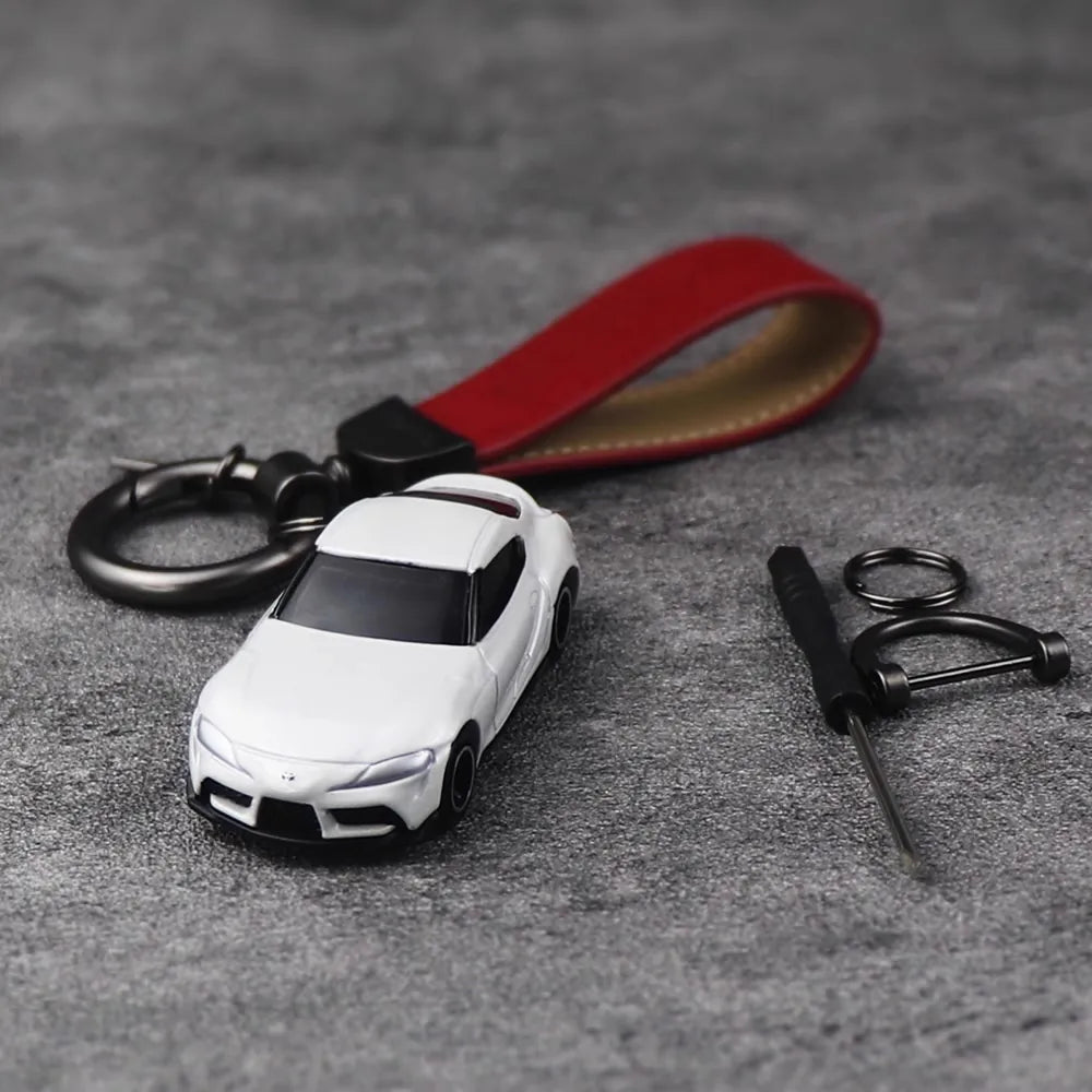 Toyota GR Supra 화이트 Keychain 1:64 모형 자동차 Keychain