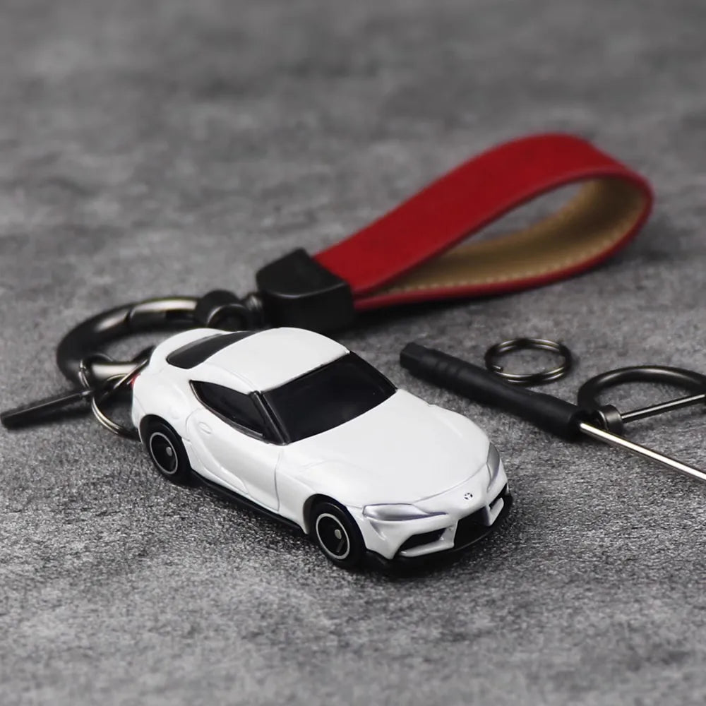 Toyota GR Supra 화이트 Keychain 1:64 모형 자동차 Keychain