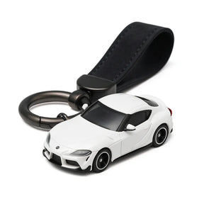 Toyota GR Supra White Keychain 1:64 Model Car Keychain
