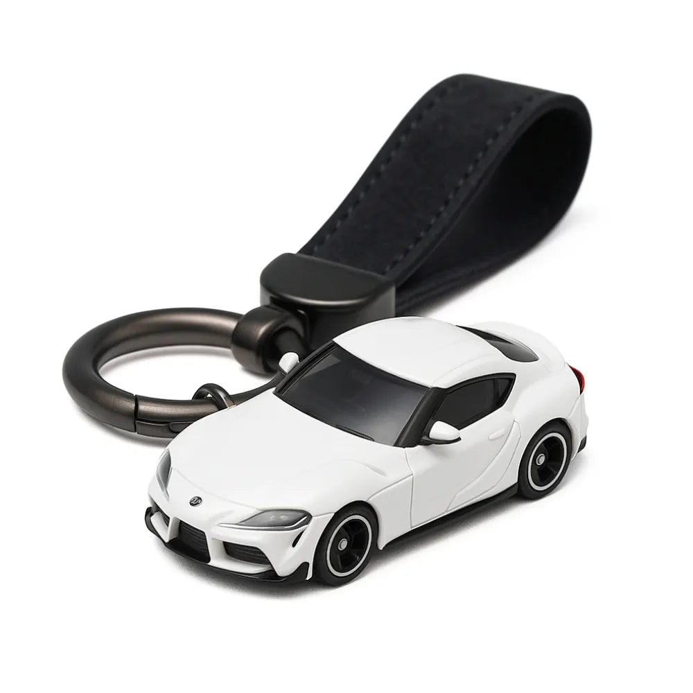 Toyota GR Supra 화이트 Keychain 1:64 모형 자동차 Keychain