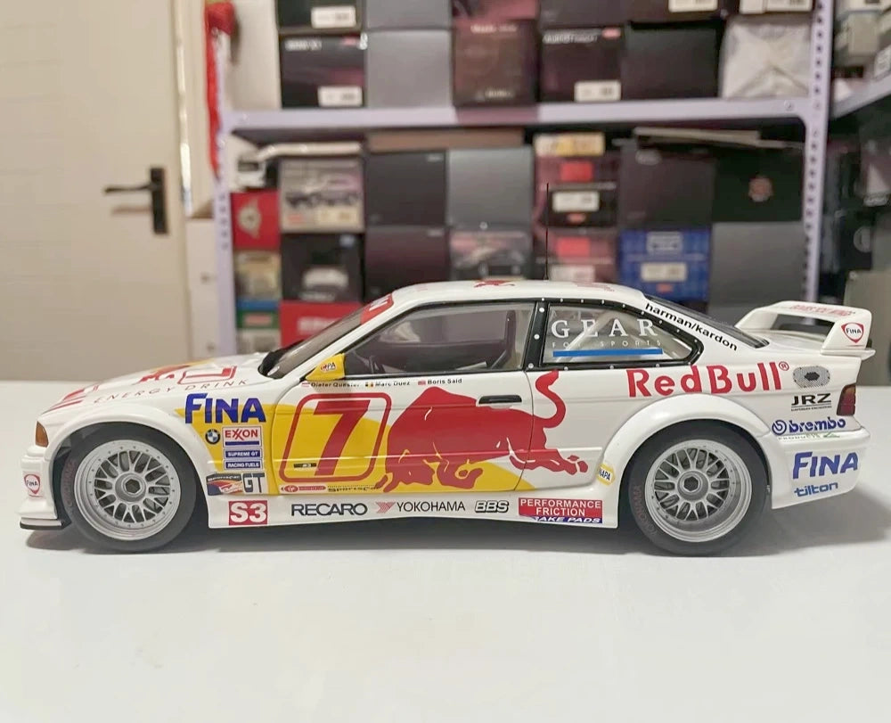 [UT] 1:18 BMW 1993 E36 M3 GTR Red Bull Model Car Die-Cast