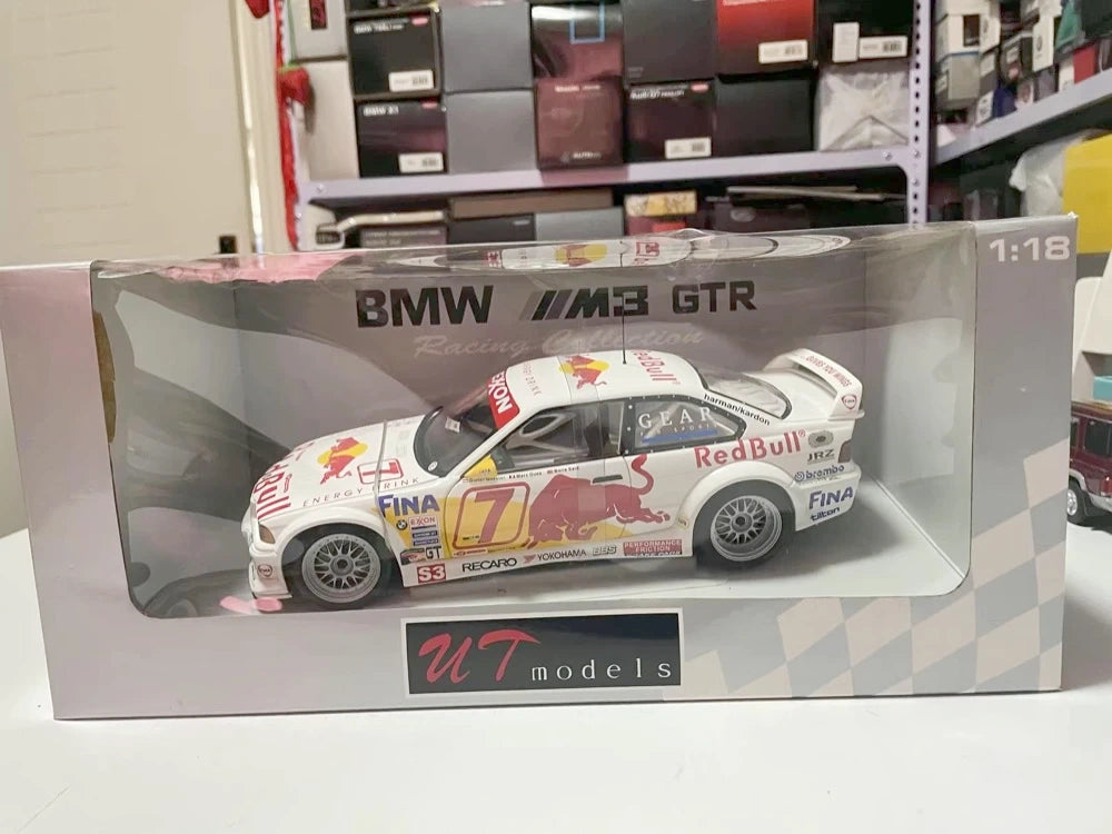 [UT] 1:18 BMW 1993 E36 M3 GTR Red Bull Model Car Die-Cast