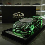 [Ultra Unique] 1:18 Lamborghini 2015 Aventador LP750-4 SV Black Model Car Resin