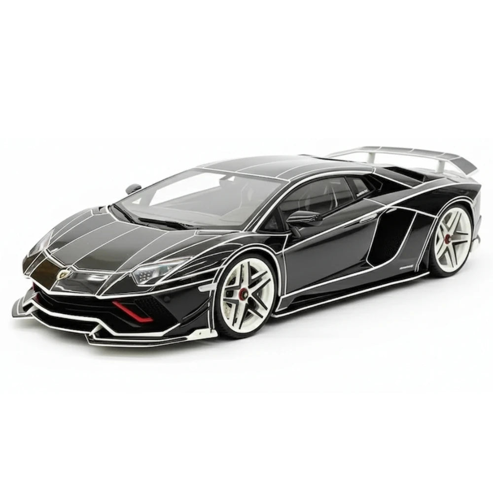 [Ultra Unique] 1:18 Lamborghini 2015 Aventador LP750-4 SV Black Model Car Resin