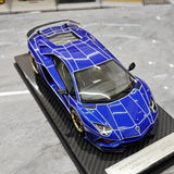 [Ultra Unique] 1:18 Lamborghini 2015 Aventador LP750-4 SV sininen pienoismalli Hartsi