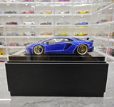 [Ultra Unique] 1:18 Lamborghini 2015 Aventador LP750-4 SV sininen pienoismalli Hartsi