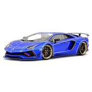 Ultra Unique Lamborghini 2015 Aventador LP750-4 SV blauw 1:18 – verzamelmodelauto van resin