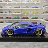 [Ultra Unique] 1:18 Lamborghini 2015 Aventador LP750-4 SV sininen pienoismalli Hartsi