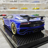 [Ultra Unique] 1:18 Lamborghini 2015 Aventador LP750-4 SV sininen pienoismalli Hartsi