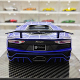 [Ultra Unique] 1:18 Lamborghini 2015 Aventador LP750-4 SV sininen pienoismalli Hartsi