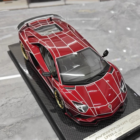Ultra Unique Lamborghini 2015 Aventador LP750-4 SV rood 1:18 – Collectible resin Model resin