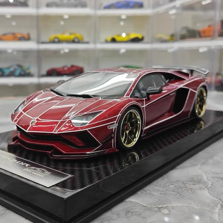 Ultra Unique Lamborghini 2015 Aventador LP750-4 SV rood 1:18 – Collectible resin Model resin