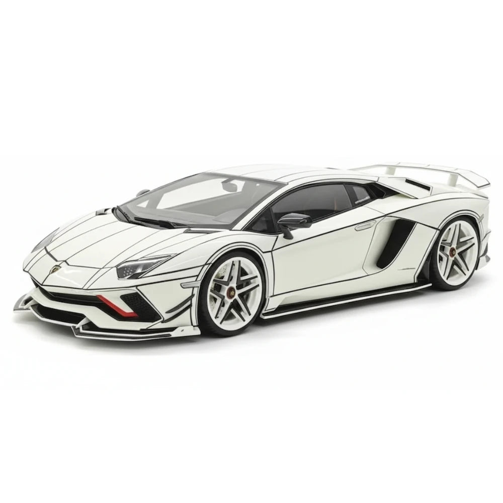 [Ultra Unique] 1:18 Lamborghini 2015 Aventador LP750-4 SV blanc voiture miniature Resin