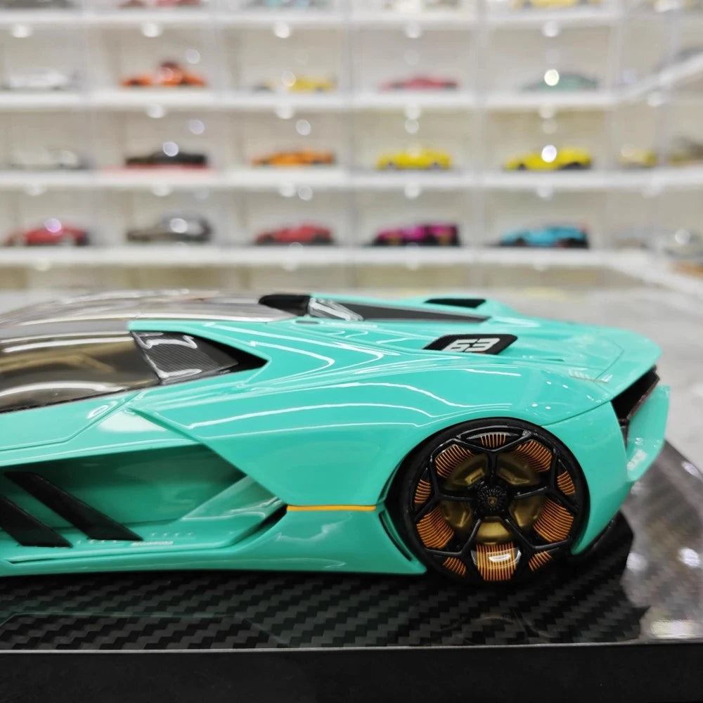 [Ultra Unique] 1:18 Lamborghini 2017 Terzo Millennio Blue Model Car Resin
