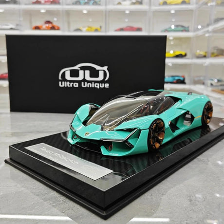 [Ultra Unique] 1:18 Lamborghini 2017 Terzo Millennio Blue Model Car Resin